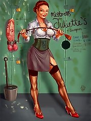 busty hentai femdom strapon mistress ballbusting