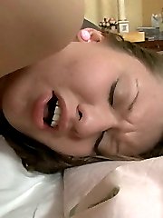 Cute brunette teen gives up her anal virginity and gets her firm buns banged hard by huge balls