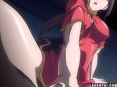 Horny anime porn babe toying her pussy and ass