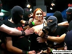Extreme Bukkake - Dirty Mary the redhead Latex Princess