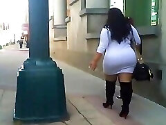 Sexy & Juicy BBW Latina Backside X Two Walking on da Streets