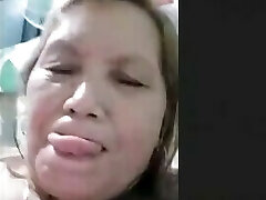 filipina grandmother playing with her nipple while i stroke my dick on skype