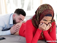 Super-steamy AF hijab lady with big booty Maya Farrell is drilled from behind
