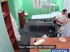 FakeHospital Gorgeous cleaning girl is unable to resist a guy in uniform