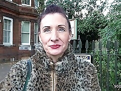 GERMAN SCOUT - Thin REDHEAD MATURE SCARLETT Chat TO FUCK AT STREET CASTING