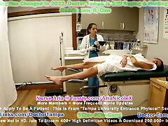 Become Doctor Tampa & Examine Angel Santana With Nurse Aria Nicole During Abjecting Gyno Exam Required 4 New Students!