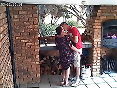 Spycam: CC TV self catering accomodation duo nailing on front porch of nature reserve 