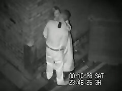 Ultra-kinky girl and a massive white guy having quickie on the dark street