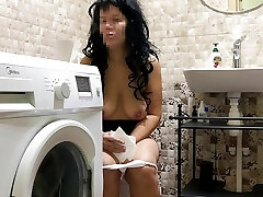 milf is not bashful when they look at her in the toilet and asks for sex in her ass and cum in buttfuck