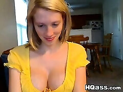 Pregnant Blonde Chick Enjoying A Fake Penis