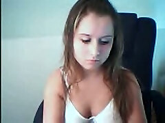 Depressed bosomy webcam girl flashes with her big saggy bosoms