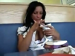 This slut loves getting frisky in public and she likes outdoor fucking