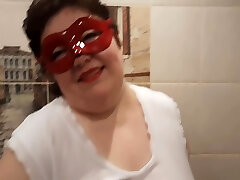 Bbw In Raw White T-shirt Sucks Cock And Swallows Jism