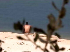 A stranger falls for Jotade's large pecker at the nudist beach