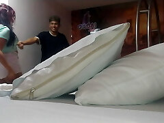 my neighbor fucks me firm in hotel while my cuckold is waiting at the garage