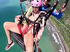 Wet And Messy Extreme Blasting While Paragliding 2 In Costa Rica 23 Min With Pretty Face