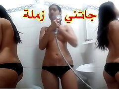 Moroccan damsel having sex in the bathroom
