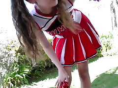 Teenager Cheerleader Elena Koshka Gets Cross Eyed From Too Much Dick
