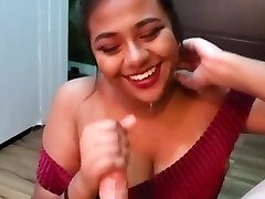 RAI IS BACK -Busty Indian teen gives sloppy blow
