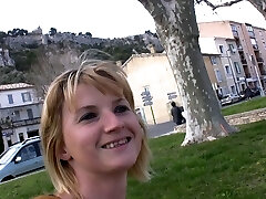 Cute French teenage is doing an anal casting in her hometown