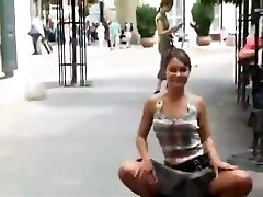 Gal flashing and pissing in public part 1