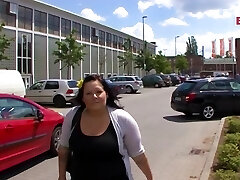 Chubby german damsel picked up on Street for Fuck casting