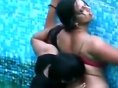 Indian aunt in pool hooter-sling and panty Indian aunt in pool hooter-sling and panty