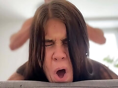 Schoolgirl Takes in Gullet After ANAL