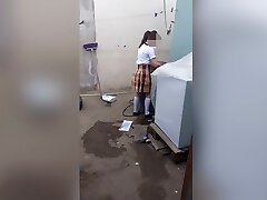 I find my daughter home alone washing her panties, perverted step-father