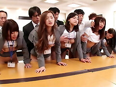 JAV gigantic group sex office party in HD with Subtitles