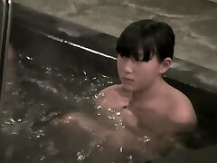 Shy Asian cutie voyeured on web cam bare in the pool nri099 00
