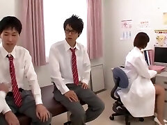 Nozomi Aso is a filthy college nurse who loves cum