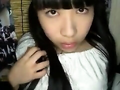 Pigtailed Chinese teen in tight white panties flashes her sha