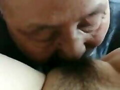The old man licks the older lady – so exciting