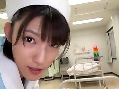 Japanese nurse Iioka Kanako luvs sucking a shaft on the bed