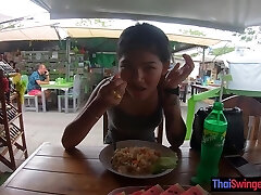 Real fledgling Thai teen cutie fucked after lunch by her makeshift boyfriend