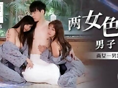 Surprise Three-way FFM with Two Horny Asian Teens and Gets an Incredible Creampie