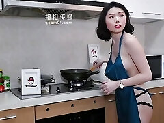 Chinese busty mom has sex with stepson