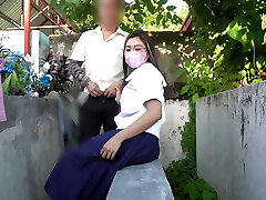 Pinay Schoolgirl and Pinoy Teacher sex in public cemetery