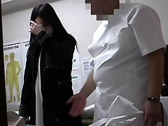 A fresh Chinese is fucked by a medical fellow in this massage voyeur porn video