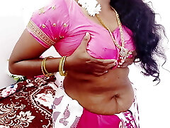 Indian telugu wondrous saxy saree housewife self...