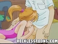 Uber-sexy light-haired Cartoon babe gets creampie