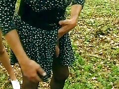 Blonde German reporter having BDSM joy in the woods Blonde German reporter having BDSM joy in the woods