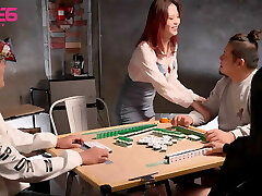 The husband was busy gamble while I was giving a blowjob and fuck to his friend - Asian Wife Cheating