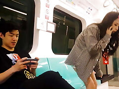 Super-naughty Beauty Ginormous Boobs Asian Teen Gets Fuck By Stranger In Public Train