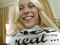 Amazing blonde German teenage adores cum in her asshole