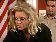 Spectacular blonde judge is going to have her pussy wrecked