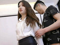 The Husband Watches as his Hot Asian Wife is Penetrated in all poses by her Paramour and Creampie her Pussy