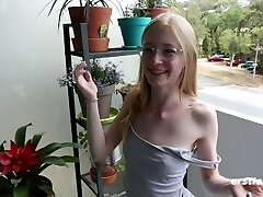 Redhead Inexperienced Fingering Her Hairy Pussy