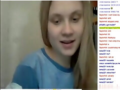 Blonde girl opens up her pussy for tons of strangers online